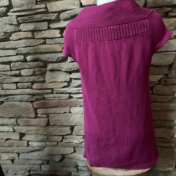 Roxy Cap Sleeve Knot Two Button Cardigan - Picture 4 of 4